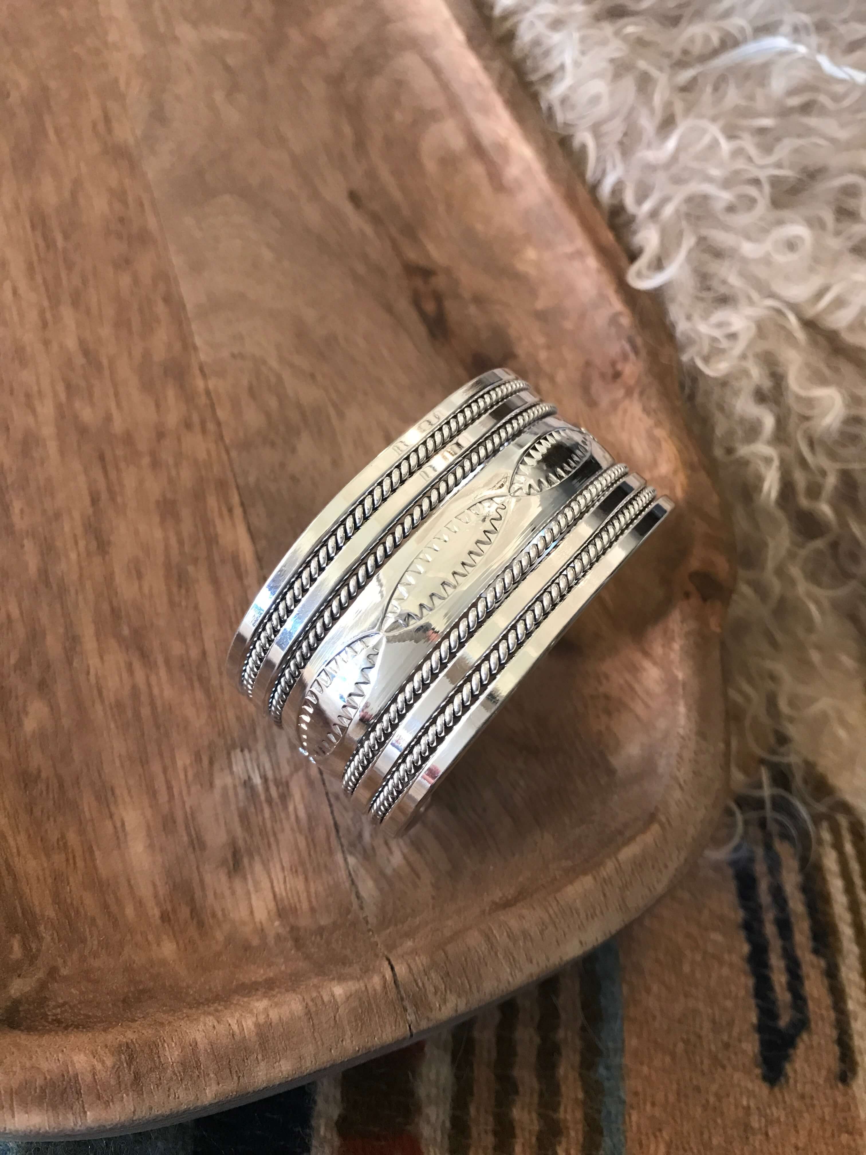 The Maxwell Cuff-Bracelets & Cuffs-Calli Co., Turquoise and Silver Jewelry, Native American Handmade, Zuni Tribe, Navajo Tribe, Brock Texas