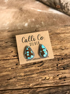 The Turquoise Studs, 2-Earrings-Calli Co., Turquoise and Silver Jewelry, Native American Handmade, Zuni Tribe, Navajo Tribe, Brock Texas