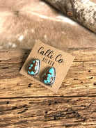 The Turquoise Studs, 2-Earrings-Calli Co., Turquoise and Silver Jewelry, Native American Handmade, Zuni Tribe, Navajo Tribe, Brock Texas