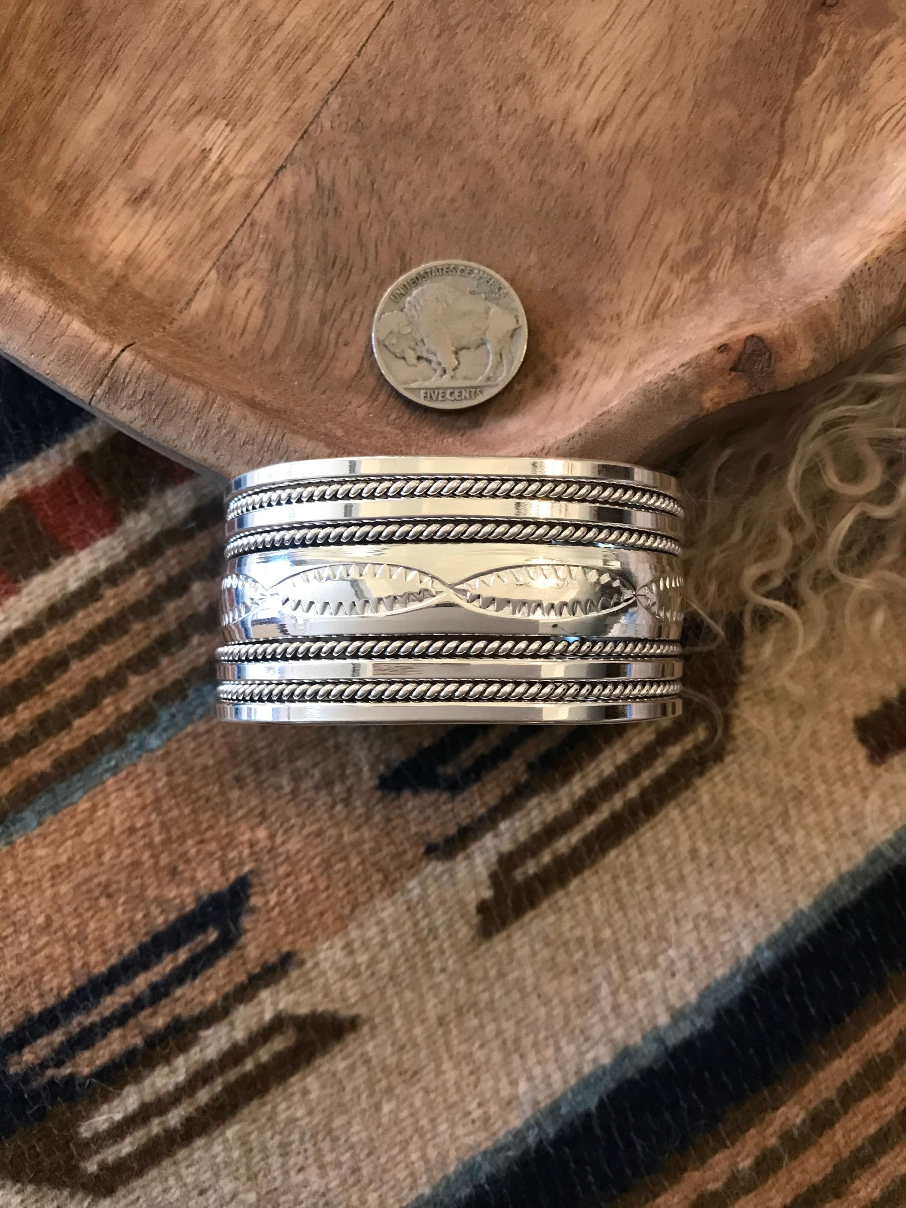 The Maxwell Cuff-Bracelets & Cuffs-Calli Co., Turquoise and Silver Jewelry, Native American Handmade, Zuni Tribe, Navajo Tribe, Brock Texas