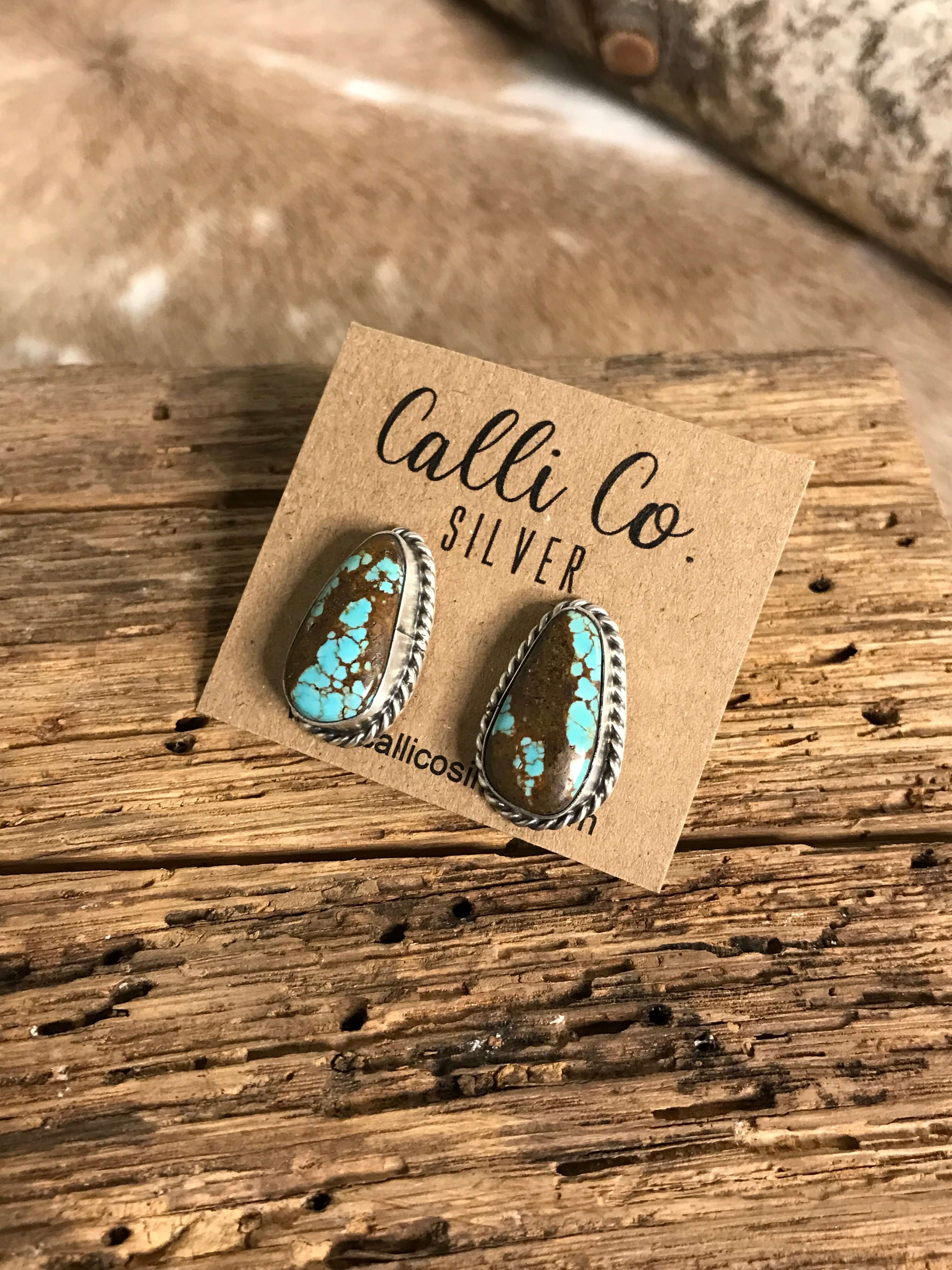 The Turquoise Studs, 11-Earrings-Calli Co., Turquoise and Silver Jewelry, Native American Handmade, Zuni Tribe, Navajo Tribe, Brock Texas