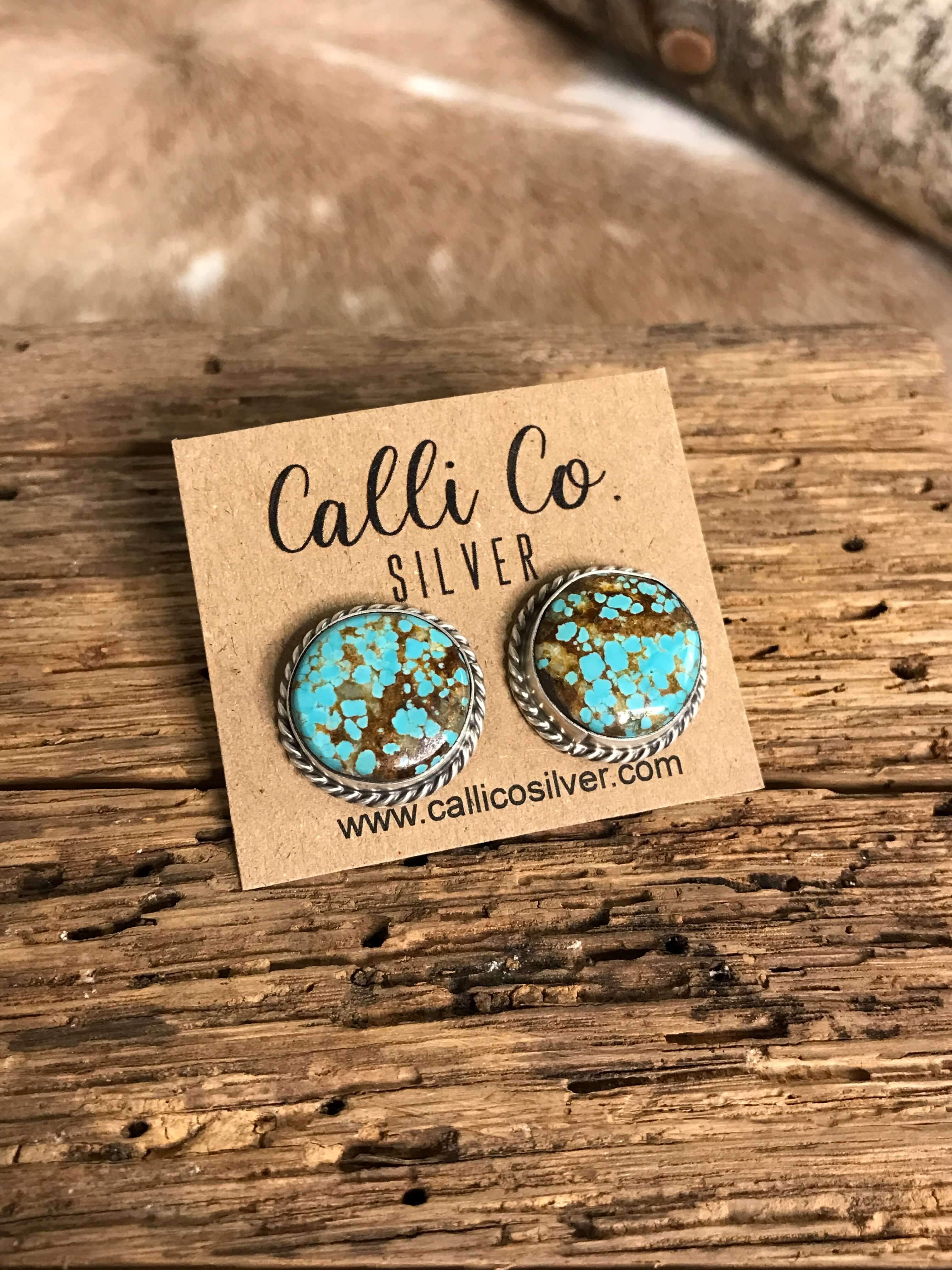 The Turquoise Studs, 16-Earrings-Calli Co., Turquoise and Silver Jewelry, Native American Handmade, Zuni Tribe, Navajo Tribe, Brock Texas