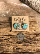 The Turquoise Studs, 16-Earrings-Calli Co., Turquoise and Silver Jewelry, Native American Handmade, Zuni Tribe, Navajo Tribe, Brock Texas