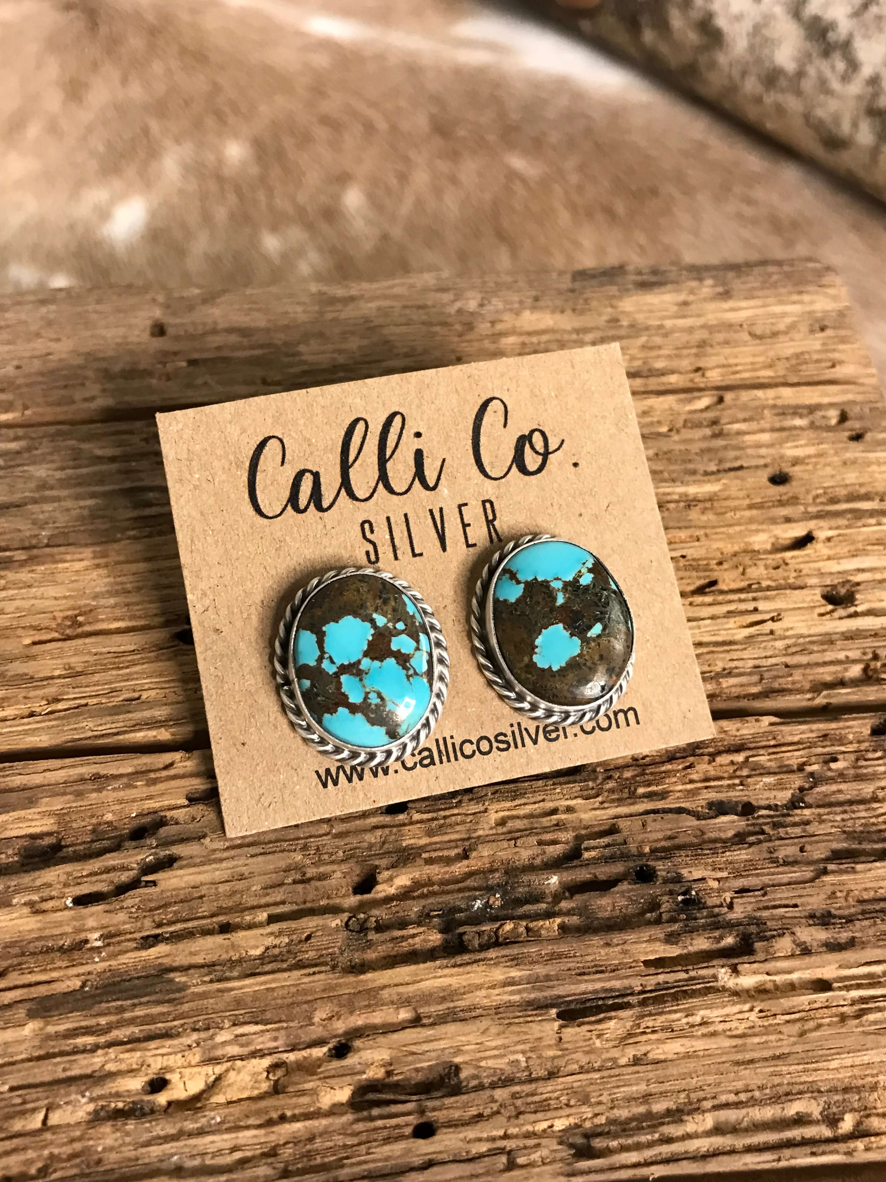 The Turquoise Studs, 18-Earrings-Calli Co., Turquoise and Silver Jewelry, Native American Handmade, Zuni Tribe, Navajo Tribe, Brock Texas