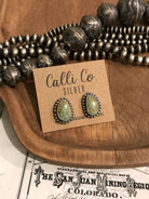 The Ribbon Studs, 30-Earrings-Calli Co., Turquoise and Silver Jewelry, Native American Handmade, Zuni Tribe, Navajo Tribe, Brock Texas