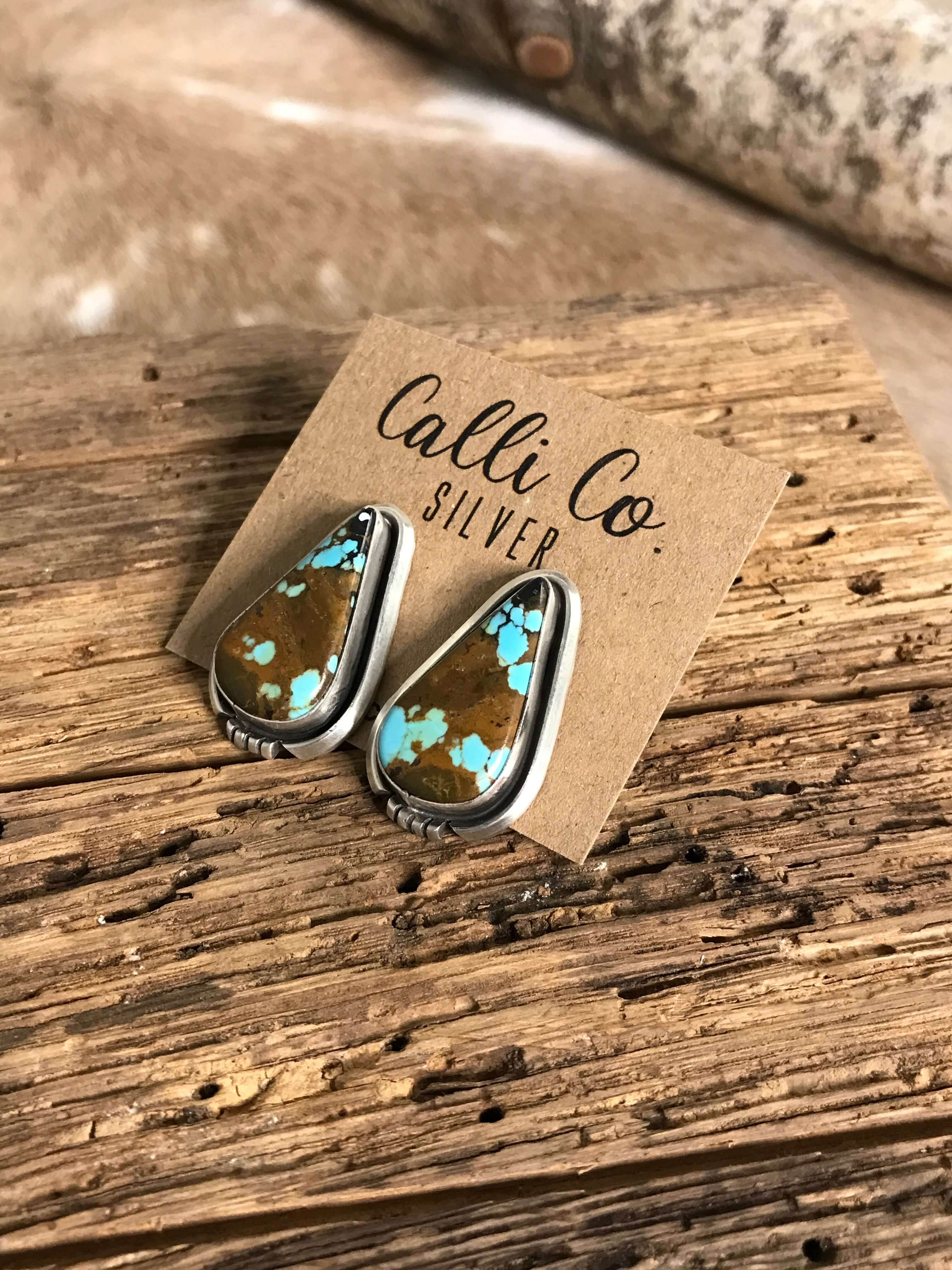 The Turquoise Studs, 26-Earrings-Calli Co., Turquoise and Silver Jewelry, Native American Handmade, Zuni Tribe, Navajo Tribe, Brock Texas