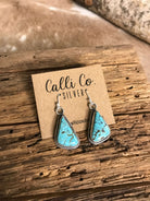 The Turquoise Dangles, 2-Earrings-Calli Co., Turquoise and Silver Jewelry, Native American Handmade, Zuni Tribe, Navajo Tribe, Brock Texas