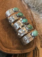 The Copeland Turquoise Cuffs-Bracelets & Cuffs-Calli Co., Turquoise and Silver Jewelry, Native American Handmade, Zuni Tribe, Navajo Tribe, Brock Texas