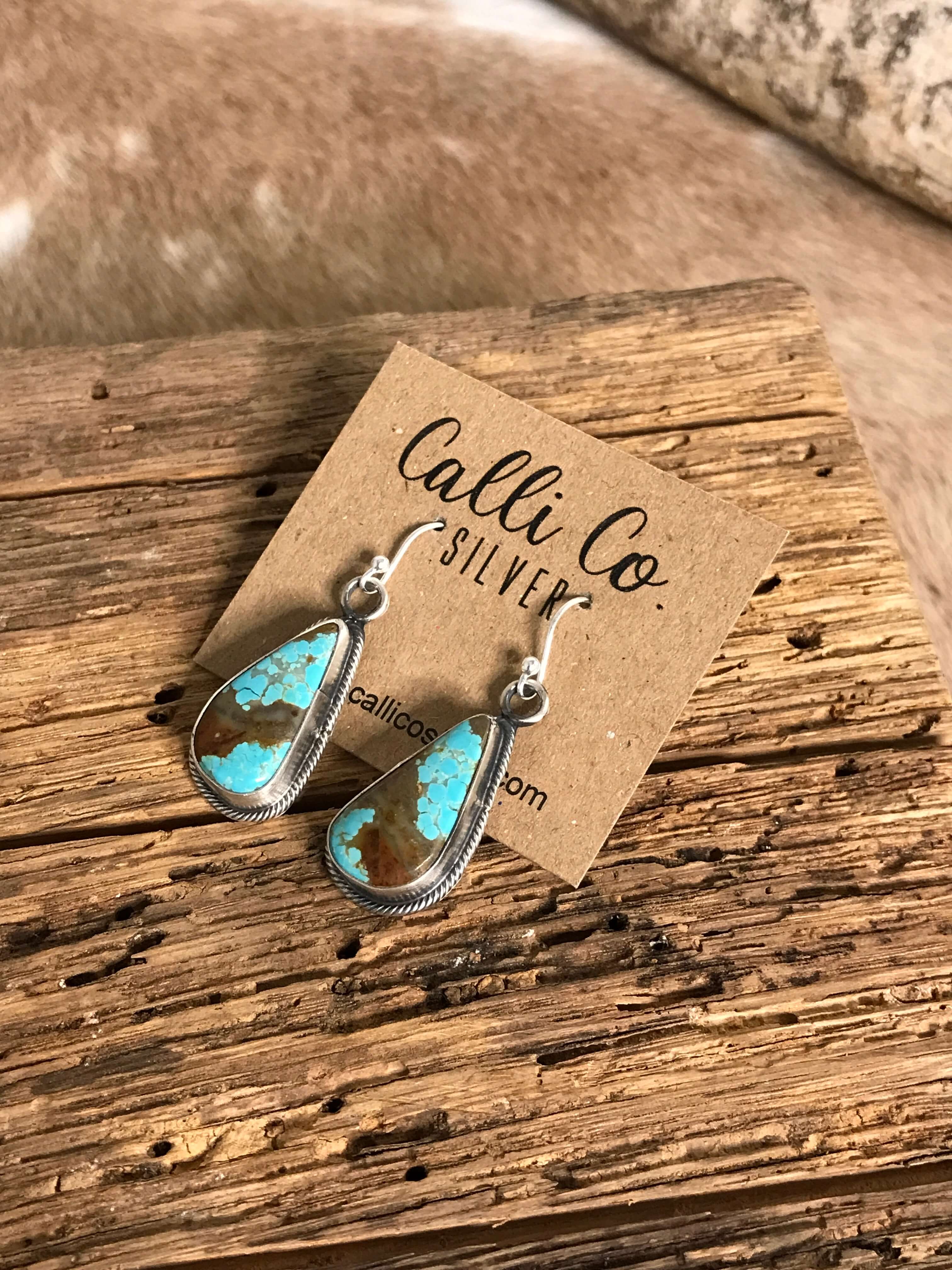 The Turquoise Dangles, 5-Earrings-Calli Co., Turquoise and Silver Jewelry, Native American Handmade, Zuni Tribe, Navajo Tribe, Brock Texas