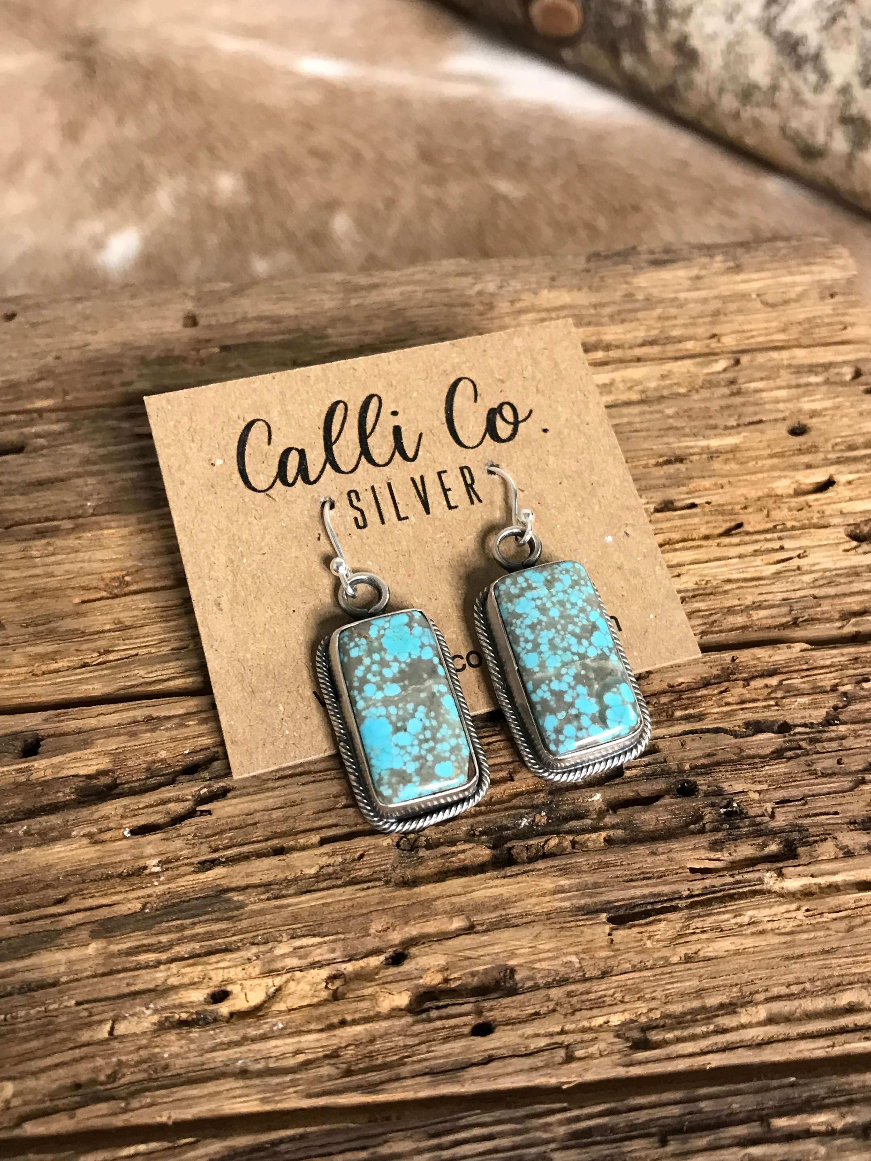 The Turquoise Dangles, 6-Earrings-Calli Co., Turquoise and Silver Jewelry, Native American Handmade, Zuni Tribe, Navajo Tribe, Brock Texas