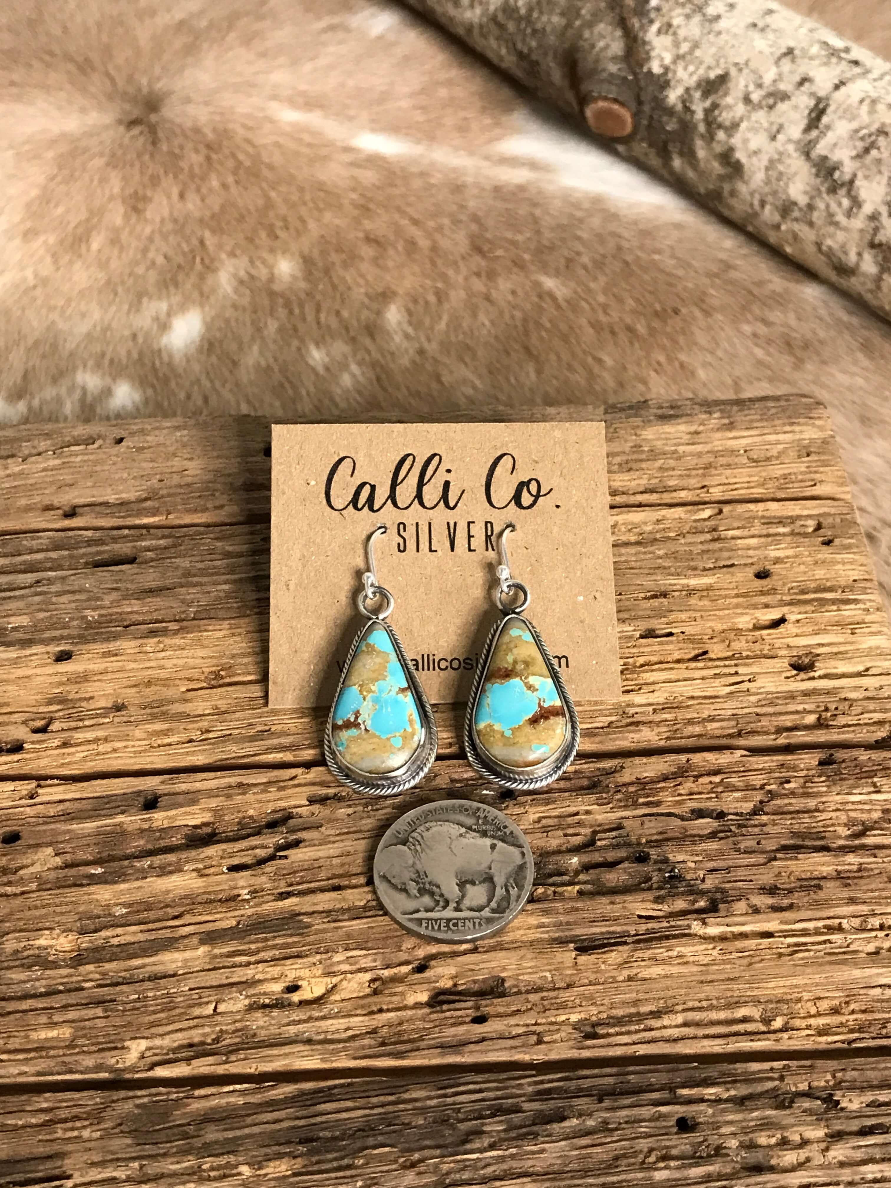 The Turquoise Dangles, 8-Earrings-Calli Co., Turquoise and Silver Jewelry, Native American Handmade, Zuni Tribe, Navajo Tribe, Brock Texas