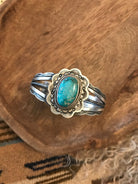 The Lawson Turquoise Cuff, 3-Bracelets & Cuffs-Calli Co., Turquoise and Silver Jewelry, Native American Handmade, Zuni Tribe, Navajo Tribe, Brock Texas