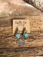 The Turquoise Dangles, 10-Earrings-Calli Co., Turquoise and Silver Jewelry, Native American Handmade, Zuni Tribe, Navajo Tribe, Brock Texas