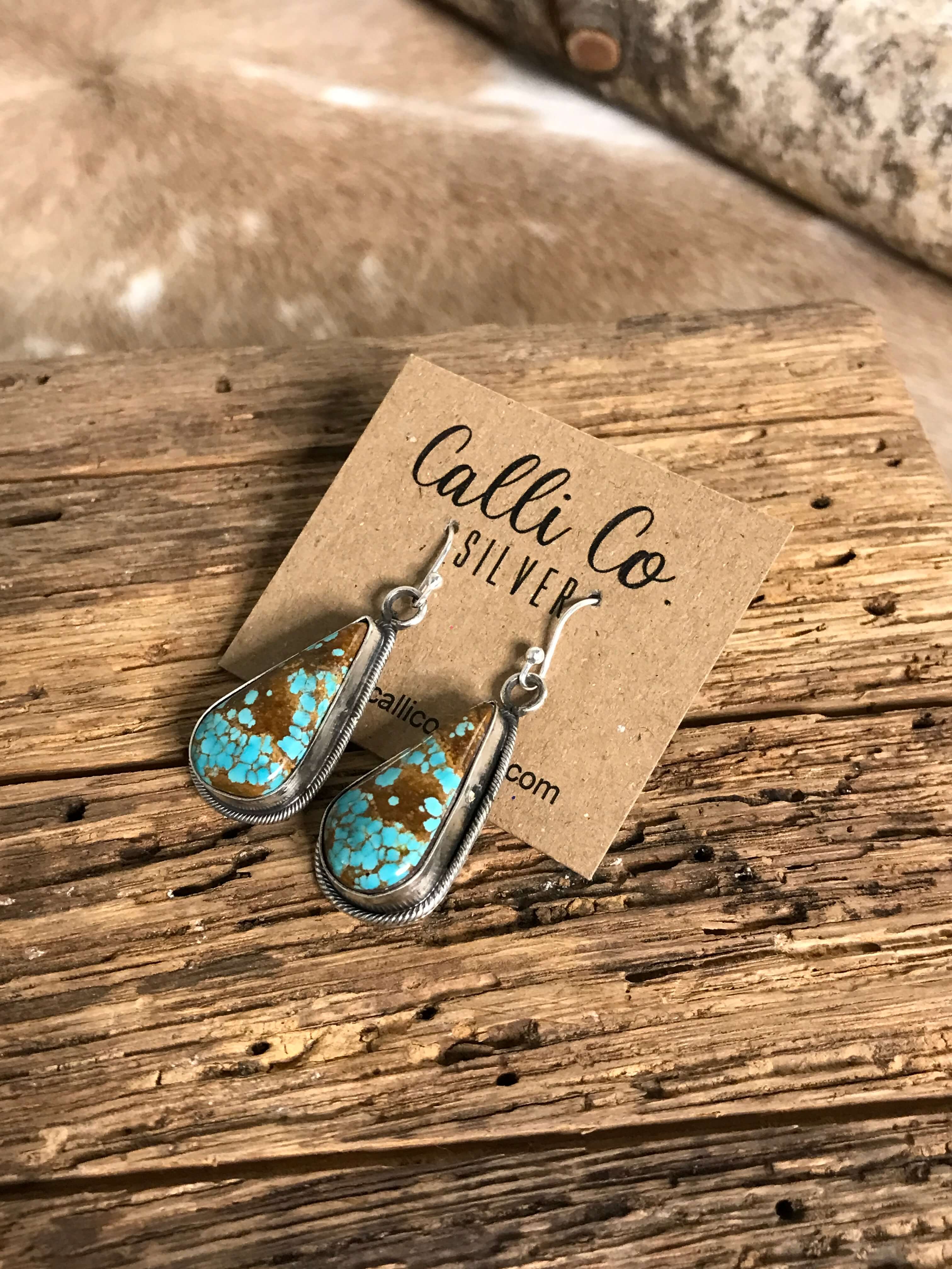 The Turquoise Dangles, 10-Earrings-Calli Co., Turquoise and Silver Jewelry, Native American Handmade, Zuni Tribe, Navajo Tribe, Brock Texas