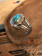 The Lawson Turquoise Cuff, 2-Bracelets & Cuffs-Calli Co., Turquoise and Silver Jewelry, Native American Handmade, Zuni Tribe, Navajo Tribe, Brock Texas