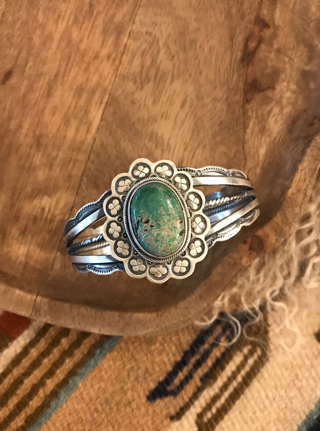 The Lawson Turquoise Cuff, 1-Bracelets & Cuffs-Calli Co., Turquoise and Silver Jewelry, Native American Handmade, Zuni Tribe, Navajo Tribe, Brock Texas