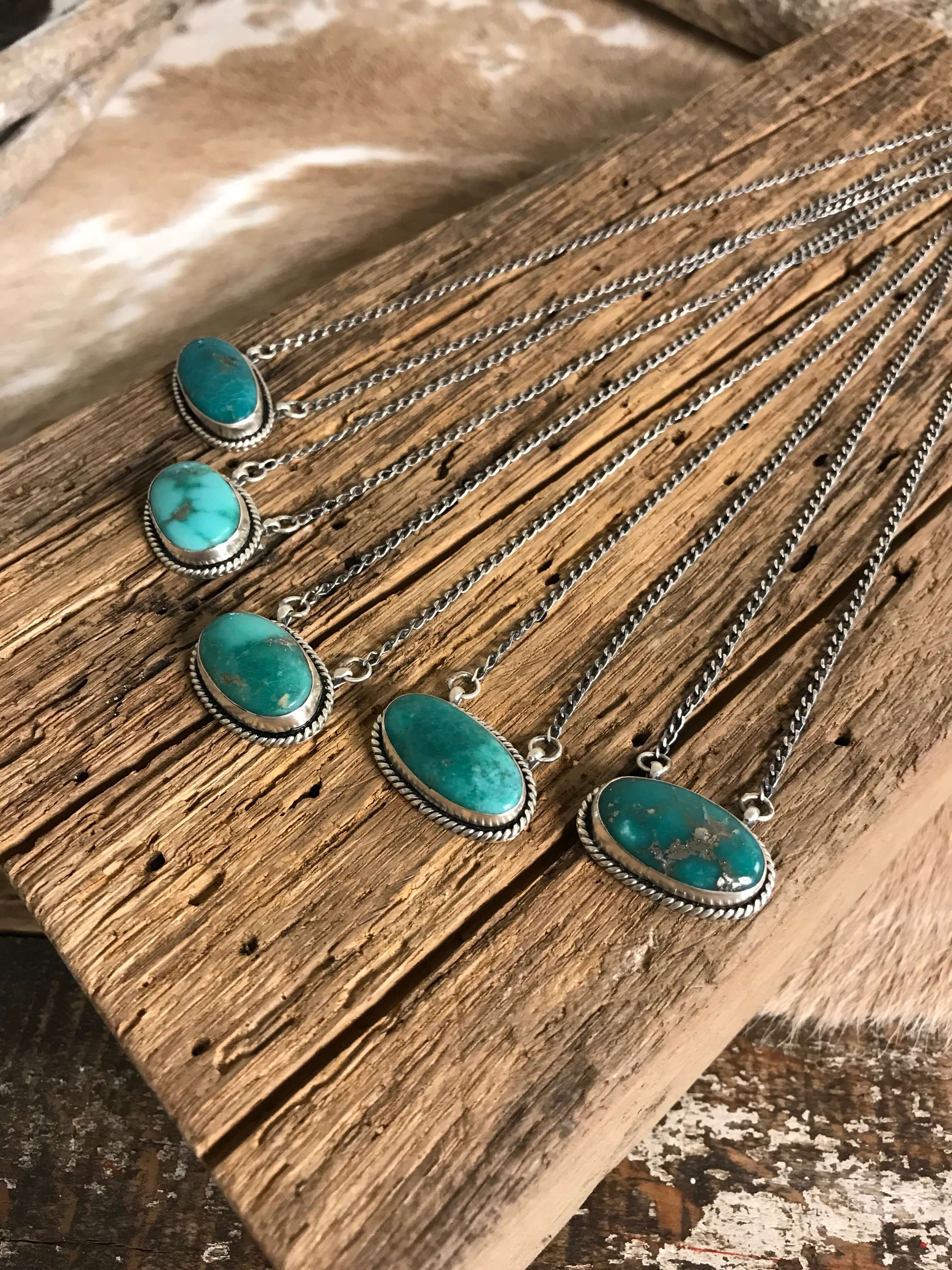 The Clements Necklaces-Necklaces-Calli Co., Turquoise and Silver Jewelry, Native American Handmade, Zuni Tribe, Navajo Tribe, Brock Texas