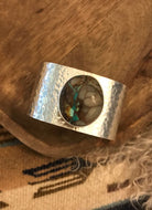 The Belle River Royston Turquoise Cuff, 1-Bracelets & Cuffs-Calli Co., Turquoise and Silver Jewelry, Native American Handmade, Zuni Tribe, Navajo Tribe, Brock Texas