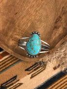 The Dotsero Turquoise Cuff, 1-Bracelets & Cuffs-Calli Co., Turquoise and Silver Jewelry, Native American Handmade, Zuni Tribe, Navajo Tribe, Brock Texas