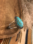 The Dotsero Turquoise Cuff, 1-Bracelets & Cuffs-Calli Co., Turquoise and Silver Jewelry, Native American Handmade, Zuni Tribe, Navajo Tribe, Brock Texas