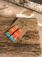 The Villahermosa Spiny Earring, 2-Earrings-Calli Co., Turquoise and Silver Jewelry, Native American Handmade, Zuni Tribe, Navajo Tribe, Brock Texas