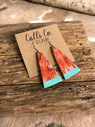 The Villahermosa Spiny Earring, 3-Earrings-Calli Co., Turquoise and Silver Jewelry, Native American Handmade, Zuni Tribe, Navajo Tribe, Brock Texas