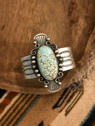 The Alton Number 8 Mine Cuff-Bracelets & Cuffs-Calli Co., Turquoise and Silver Jewelry, Native American Handmade, Zuni Tribe, Navajo Tribe, Brock Texas