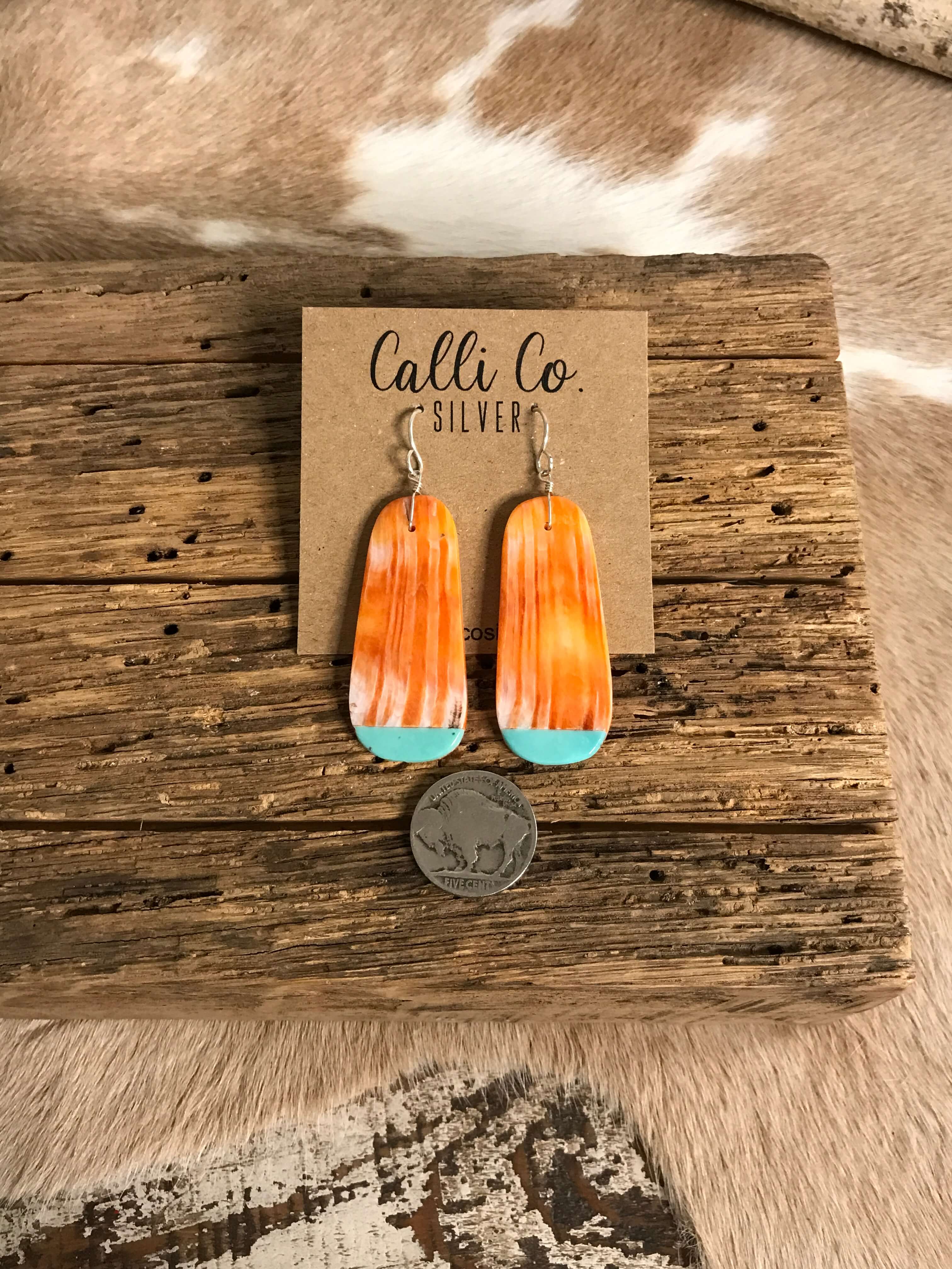 The Villahermosa Spiny Earring, 7-Earrings-Calli Co., Turquoise and Silver Jewelry, Native American Handmade, Zuni Tribe, Navajo Tribe, Brock Texas