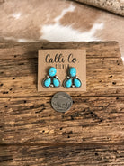 The Molena Cluster Earrings, 1-Earrings-Calli Co., Turquoise and Silver Jewelry, Native American Handmade, Zuni Tribe, Navajo Tribe, Brock Texas