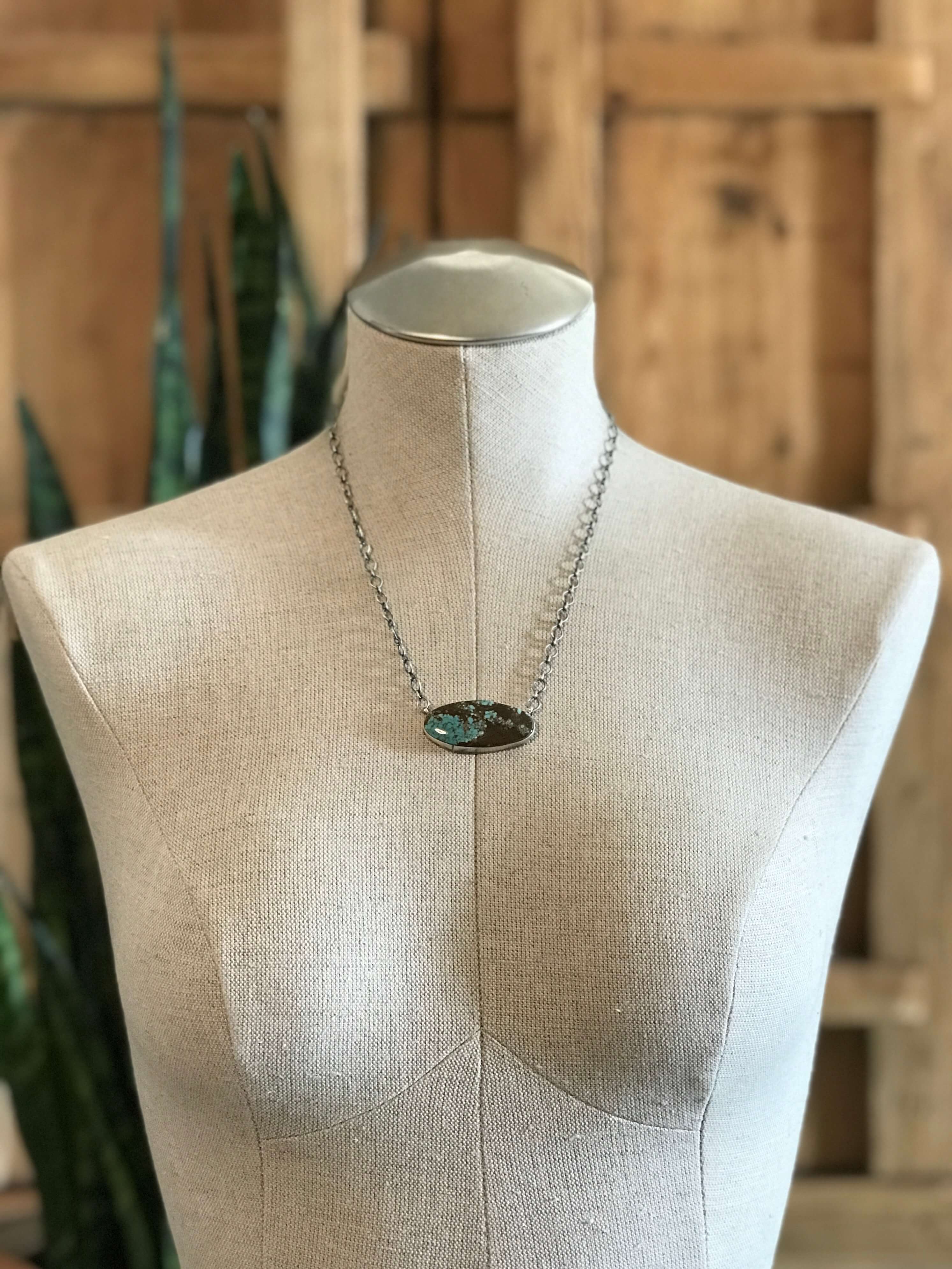 The Calamity Turquoise Necklace, 2-Necklaces-Calli Co., Turquoise and Silver Jewelry, Native American Handmade, Zuni Tribe, Navajo Tribe, Brock Texas
