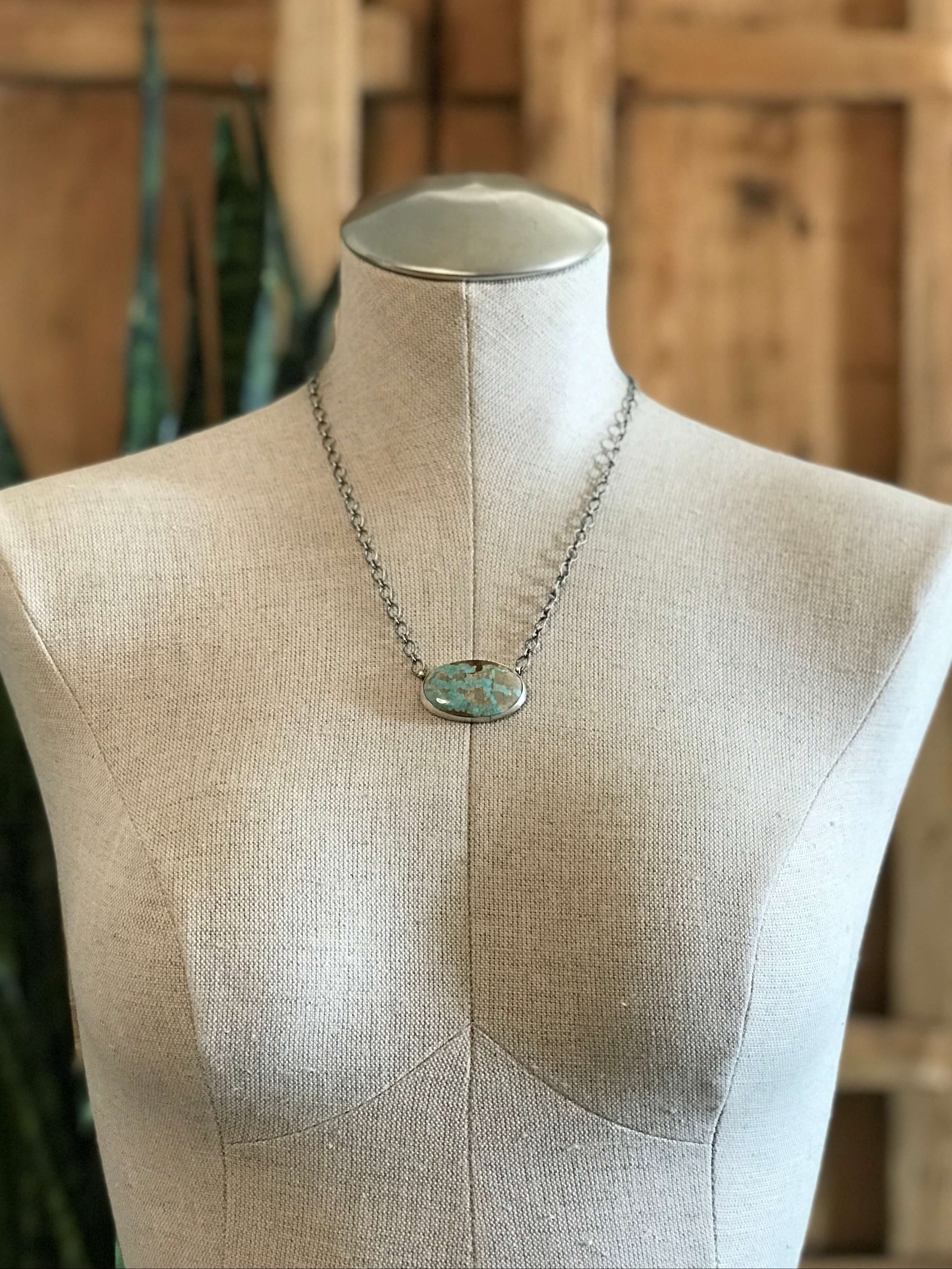 The Calamity Turquoise Necklace, 4-Necklaces-Calli Co., Turquoise and Silver Jewelry, Native American Handmade, Zuni Tribe, Navajo Tribe, Brock Texas