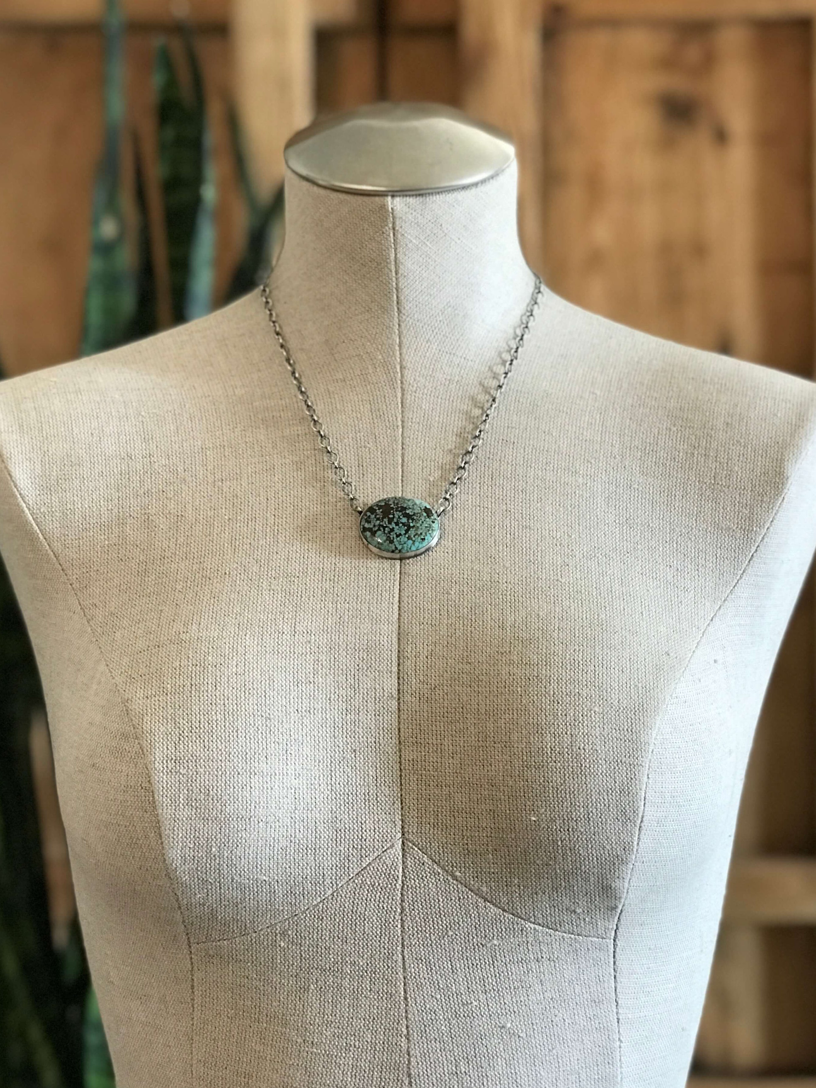 The Calamity Turquoise Necklace, 5-Necklaces-Calli Co., Turquoise and Silver Jewelry, Native American Handmade, Zuni Tribe, Navajo Tribe, Brock Texas
