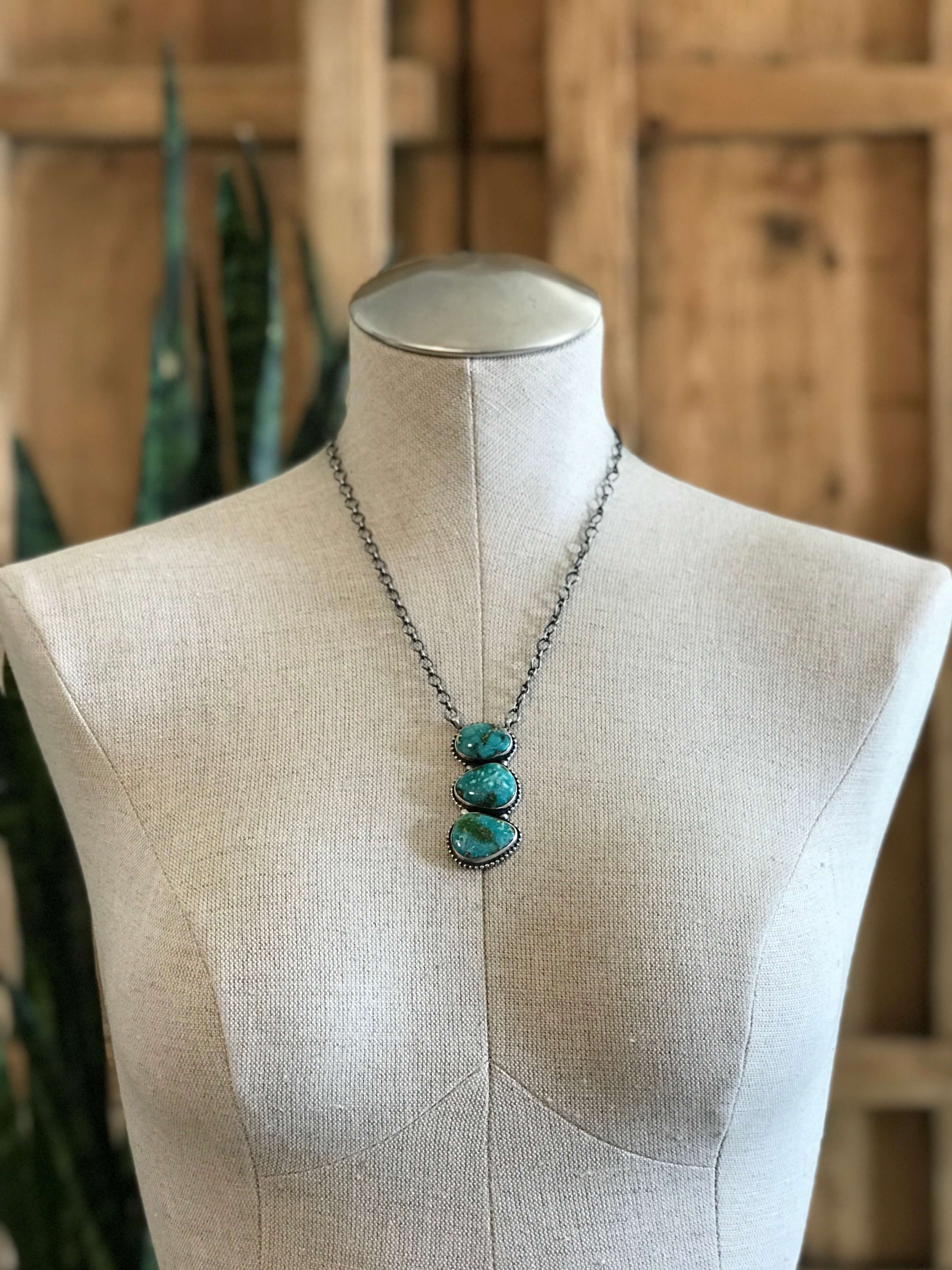 The Enlow Necklace, 2-Necklaces-Calli Co., Turquoise and Silver Jewelry, Native American Handmade, Zuni Tribe, Navajo Tribe, Brock Texas