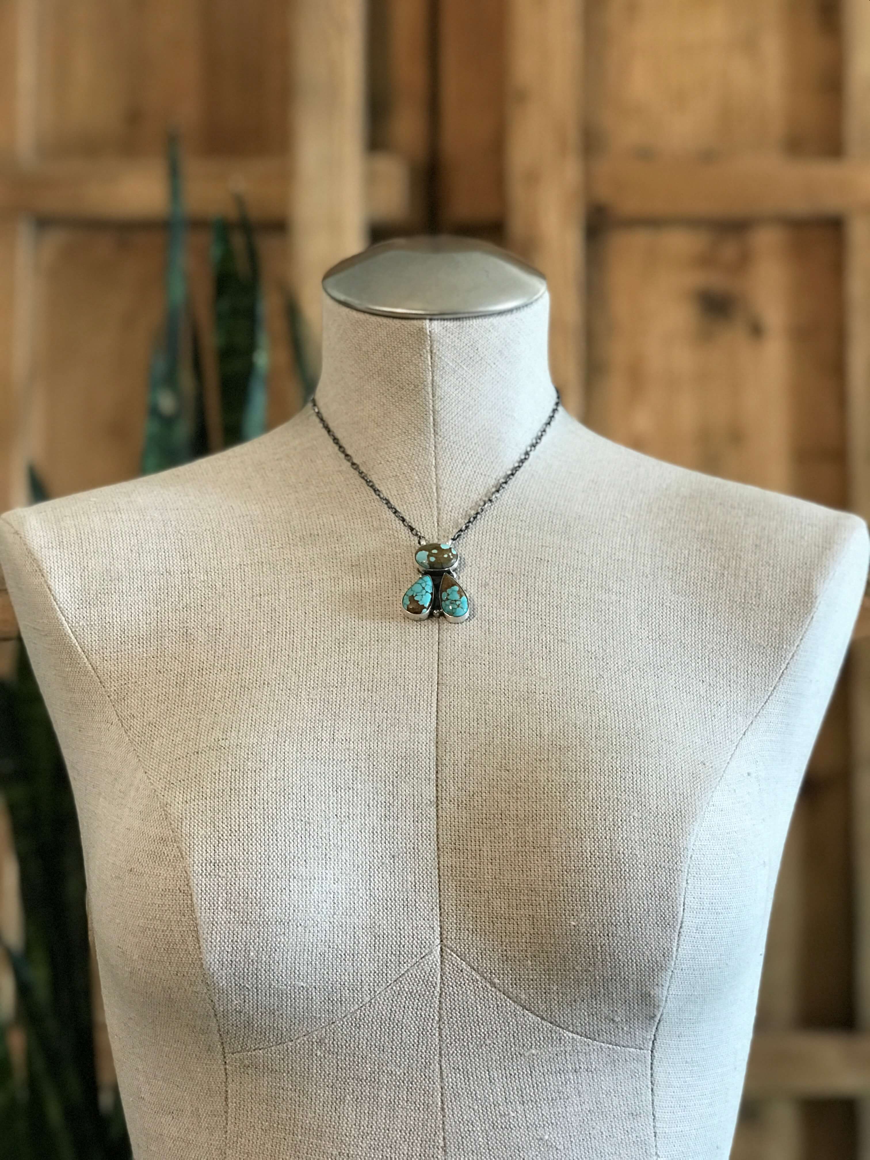 The Tempe Necklace, 6-Necklaces-Calli Co., Turquoise and Silver Jewelry, Native American Handmade, Zuni Tribe, Navajo Tribe, Brock Texas
