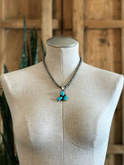 The Mozzie Turquoise Pendant xx-Pendants-Calli Co., Turquoise and Silver Jewelry, Native American Handmade, Zuni Tribe, Navajo Tribe, Brock Texas