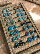 The Natchez Earrings-Earrings-Calli Co., Turquoise and Silver Jewelry, Native American Handmade, Zuni Tribe, Navajo Tribe, Brock Texas