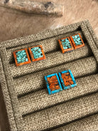 The Piedra Earrings-Earrings-Calli Co., Turquoise and Silver Jewelry, Native American Handmade, Zuni Tribe, Navajo Tribe, Brock Texas