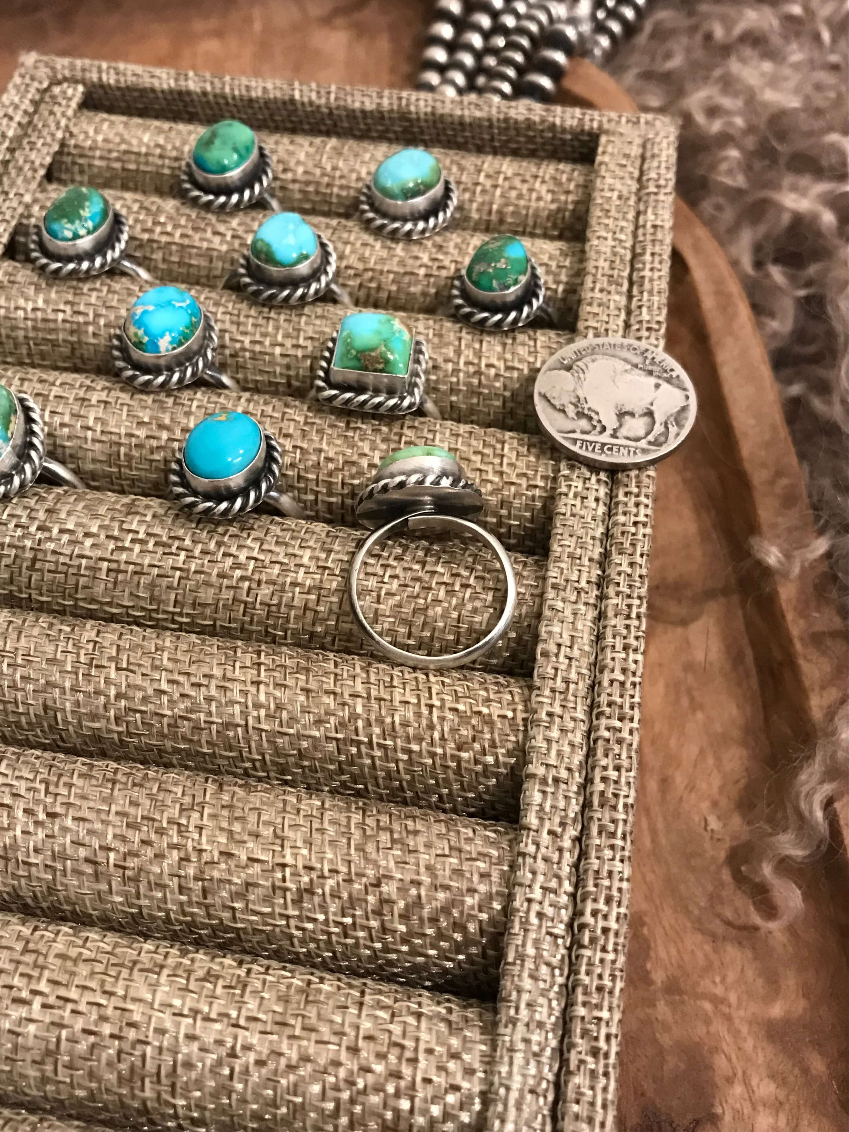 The Keota Adjustable Rings-Rings-Calli Co., Turquoise and Silver Jewelry, Native American Handmade, Zuni Tribe, Navajo Tribe, Brock Texas