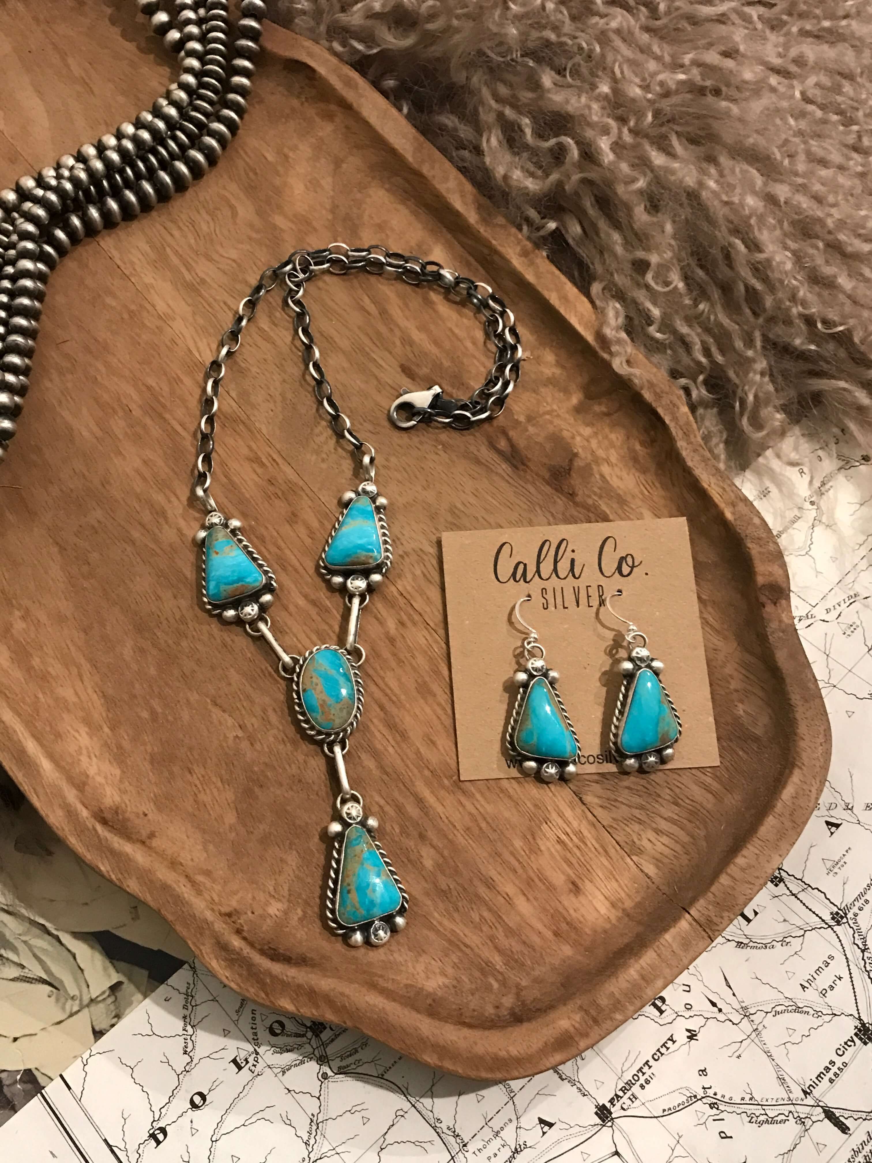 Lariat Necklace Orange And Turquoise Necklace Layered Turquoise