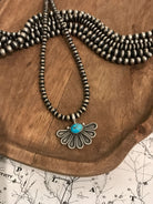 The Wasilla Turquoise Pendant-Pendants-Calli Co., Turquoise and Silver Jewelry, Native American Handmade, Zuni Tribe, Navajo Tribe, Brock Texas