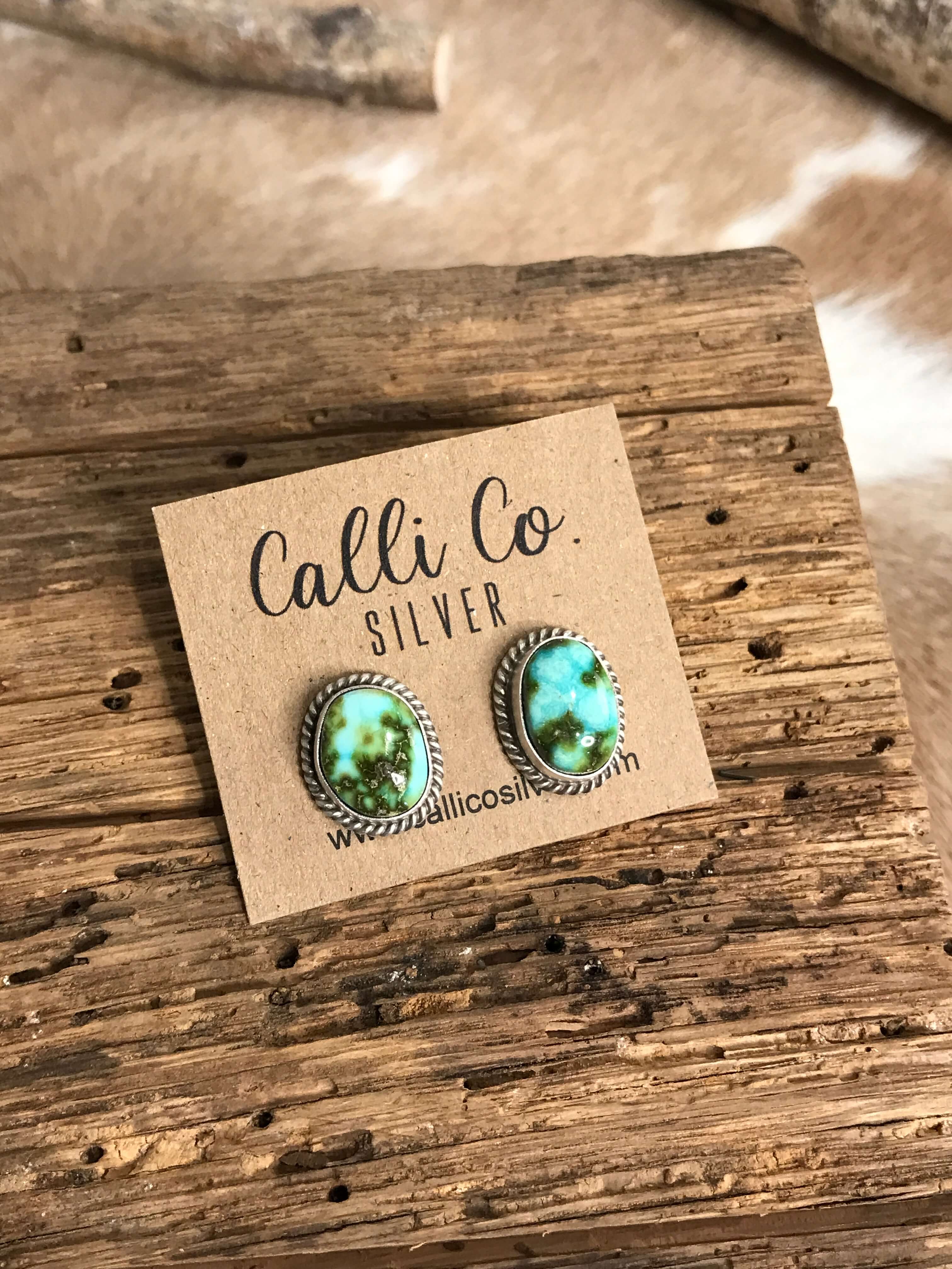 The Turquoise Studs, 28-Earrings-Calli Co., Turquoise and Silver Jewelry, Native American Handmade, Zuni Tribe, Navajo Tribe, Brock Texas
