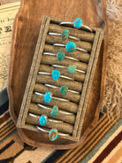 The Bowen Turquoise Cuffs-Bracelets & Cuffs-Calli Co., Turquoise and Silver Jewelry, Native American Handmade, Zuni Tribe, Navajo Tribe, Brock Texas