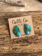 The Turquoise Studs, 37-Earrings-Calli Co., Turquoise and Silver Jewelry, Native American Handmade, Zuni Tribe, Navajo Tribe, Brock Texas