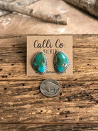 The Turquoise Studs, 37-Earrings-Calli Co., Turquoise and Silver Jewelry, Native American Handmade, Zuni Tribe, Navajo Tribe, Brock Texas