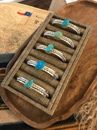 The Caribou Turquoise Cuffs-Bracelets & Cuffs-Calli Co., Turquoise and Silver Jewelry, Native American Handmade, Zuni Tribe, Navajo Tribe, Brock Texas