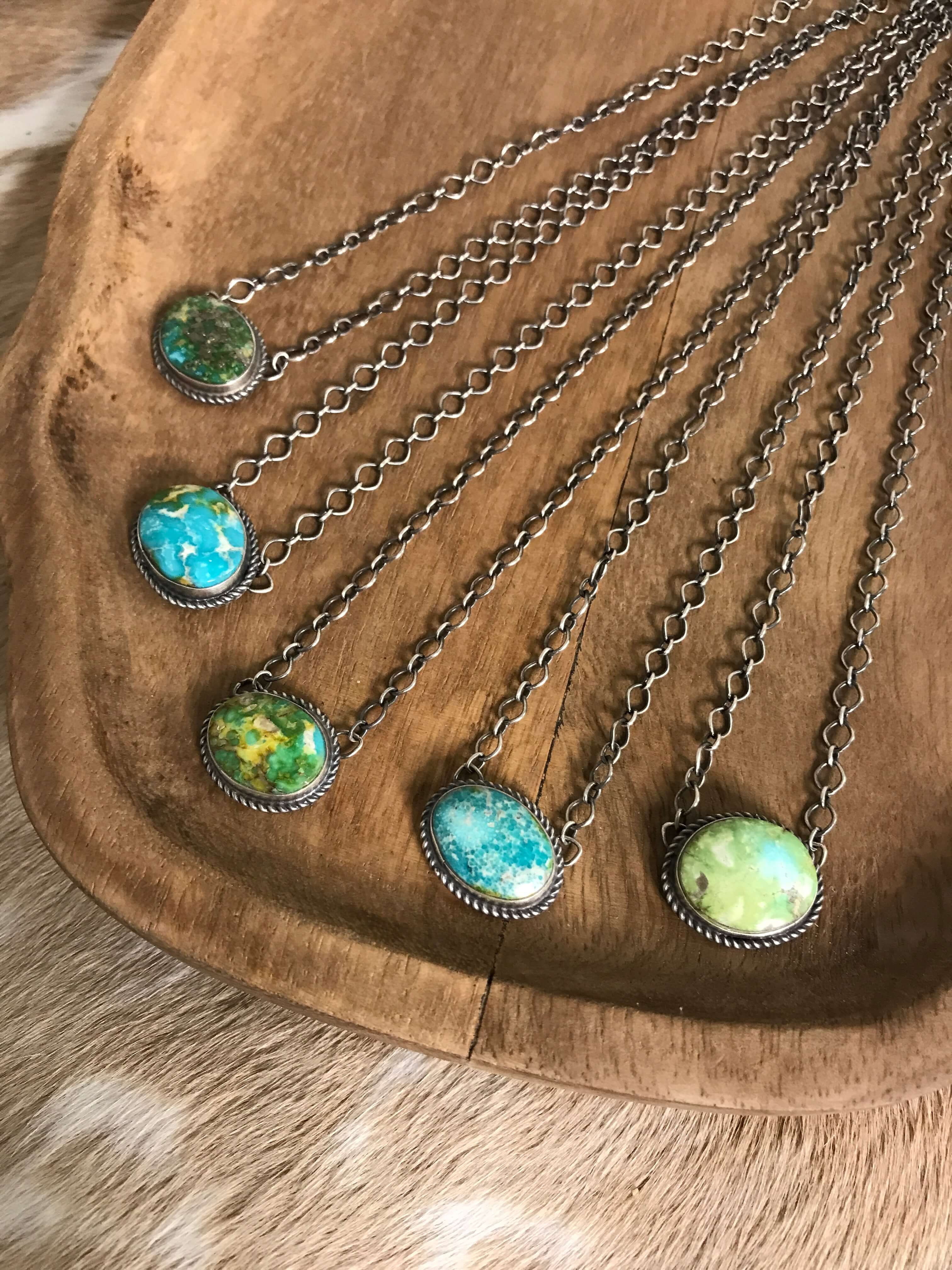 The Galway Necklaces-Necklaces-Calli Co., Turquoise and Silver Jewelry, Native American Handmade, Zuni Tribe, Navajo Tribe, Brock Texas