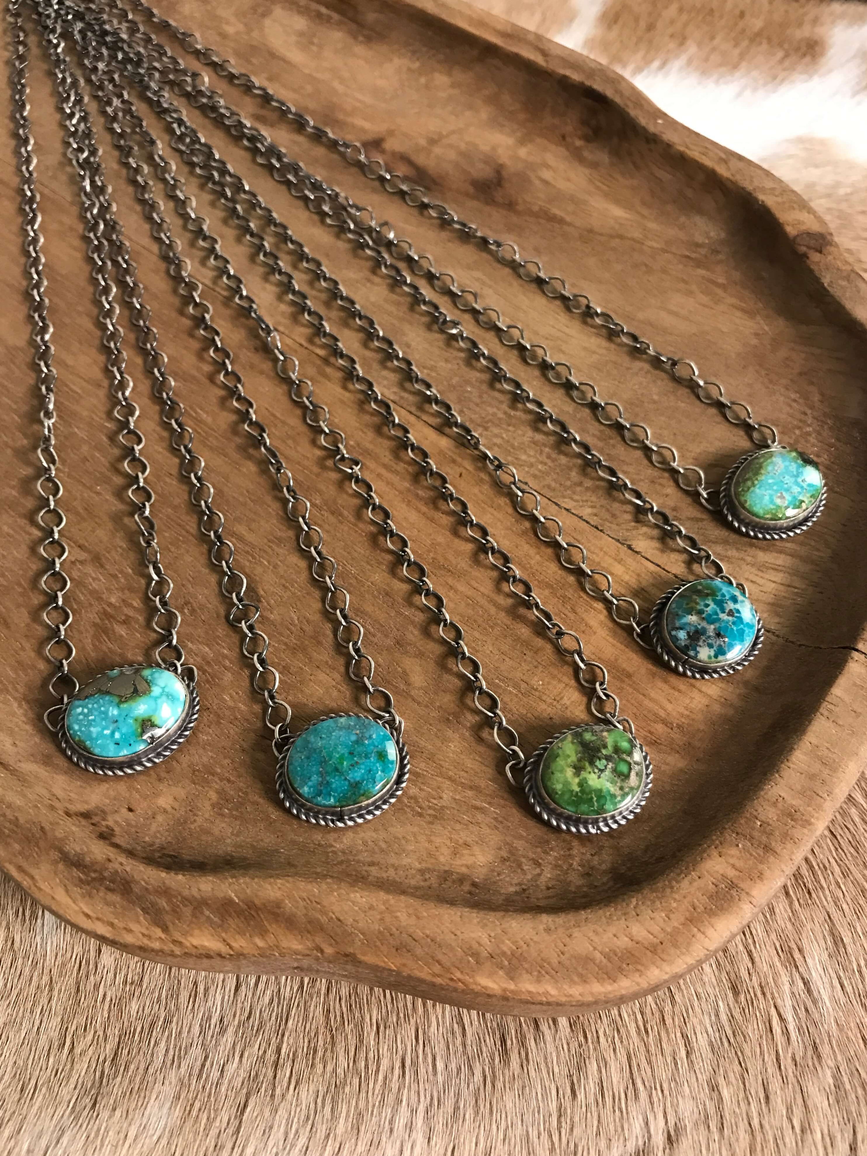 The Galway Necklaces-Necklaces-Calli Co., Turquoise and Silver Jewelry, Native American Handmade, Zuni Tribe, Navajo Tribe, Brock Texas