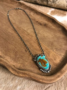 The Ballena Necklace in Turquoise, 2-Necklaces-Calli Co., Turquoise and Silver Jewelry, Native American Handmade, Zuni Tribe, Navajo Tribe, Brock Texas
