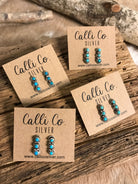 The Tetlin Turquoise Earrings-Earrings-Calli Co., Turquoise and Silver Jewelry, Native American Handmade, Zuni Tribe, Navajo Tribe, Brock Texas