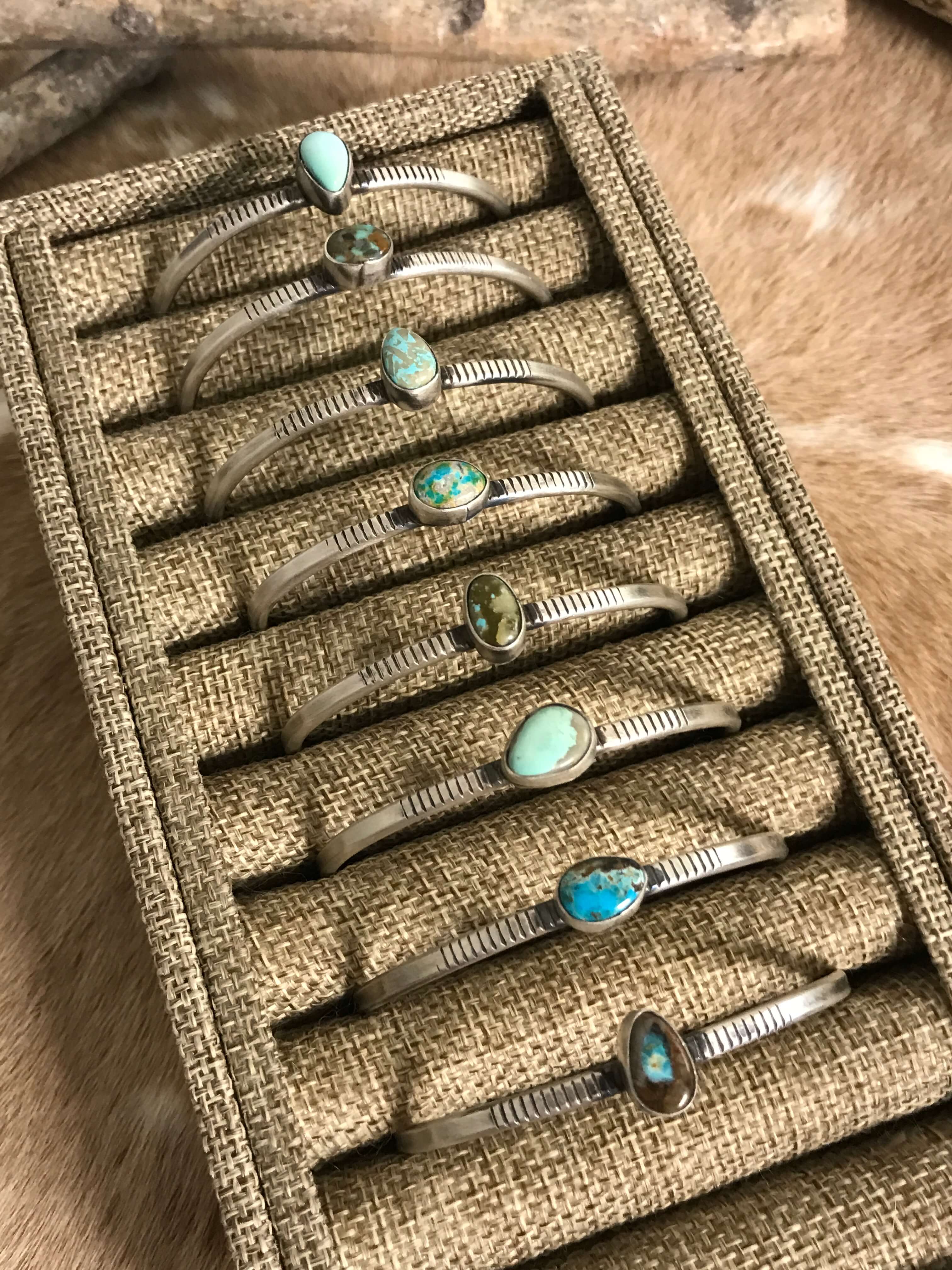 The Gladstone Cuffs-Bracelets & Cuffs-Calli Co., Turquoise and Silver Jewelry, Native American Handmade, Zuni Tribe, Navajo Tribe, Brock Texas